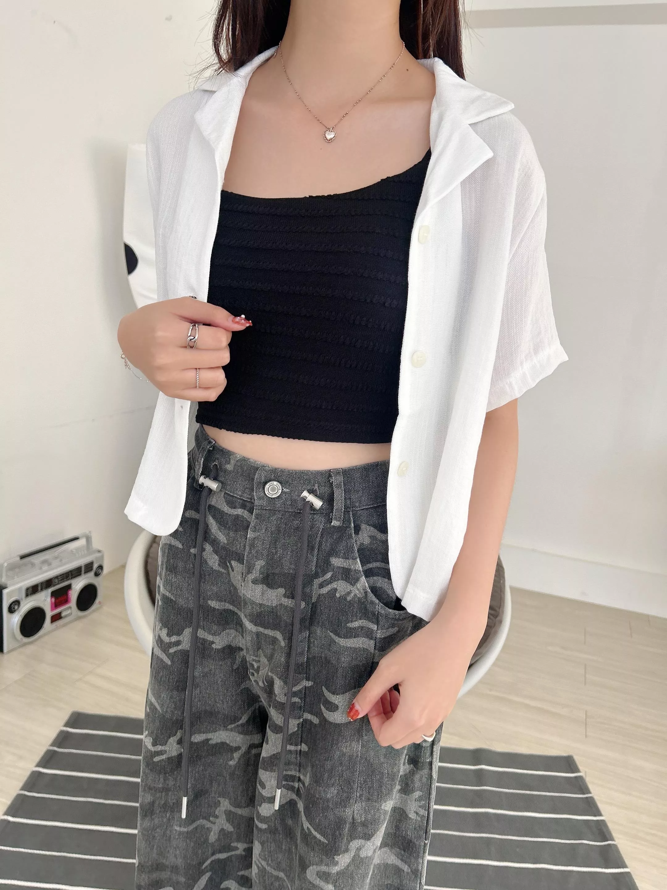 迎接春日百搭短袖棉麻襯衫 (3色)