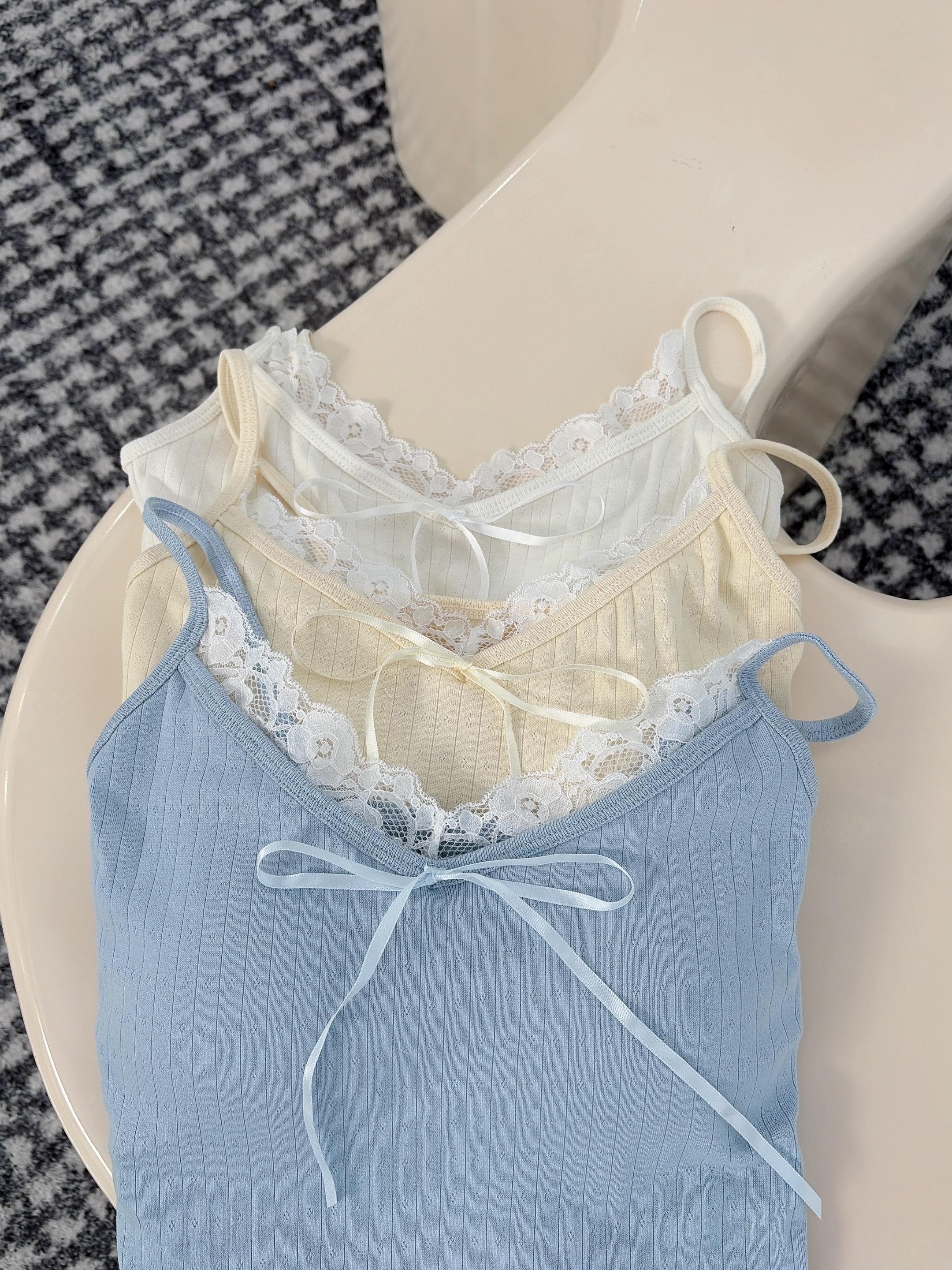 夏日多巴胺蕾絲綁帶Bra Top (3色)