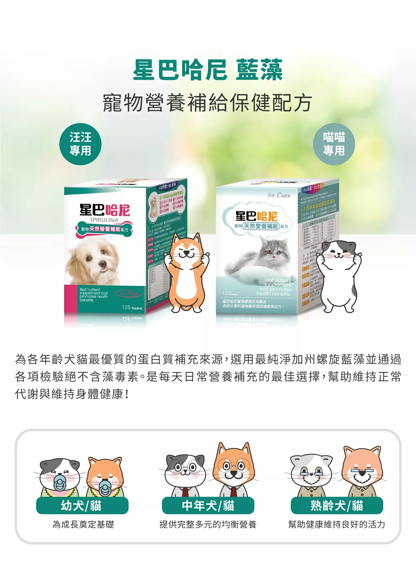 星巴哈尼犬用-藍藻營養補給