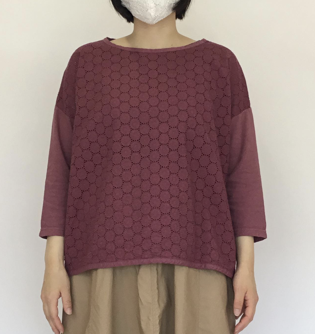 [日本製]days basic純棉蕾絲縮口上衣