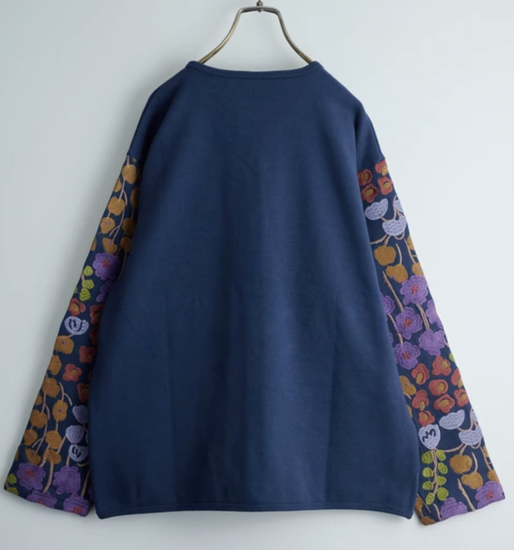 NEW~花朵刺繡開襟衫