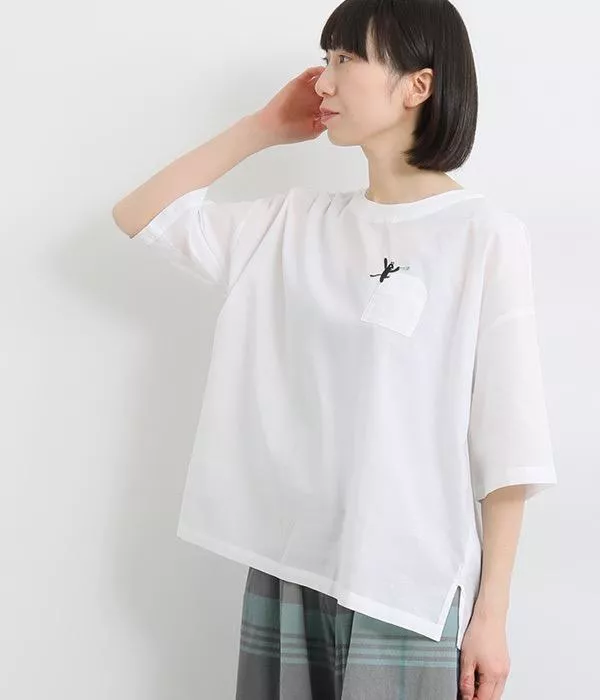 NEW~純棉小黑貓刺繡罩衫