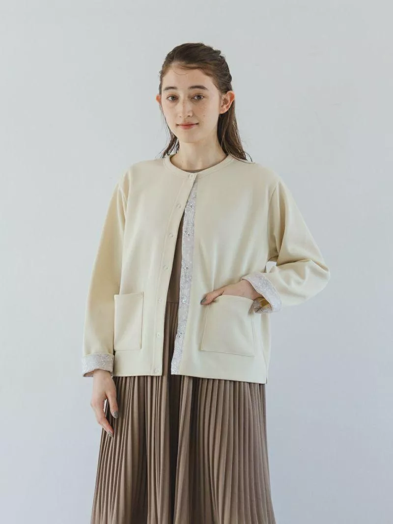 NEW秋季新品~sosotto細網眼布開襟衫