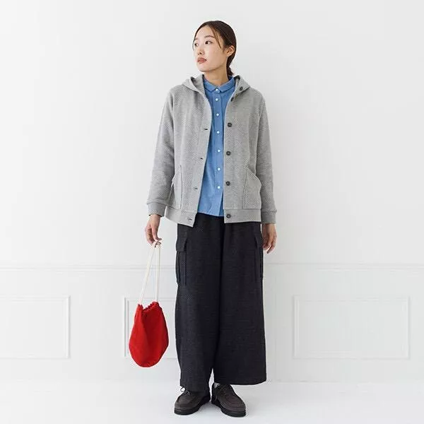 細柔雙層棉針織外套