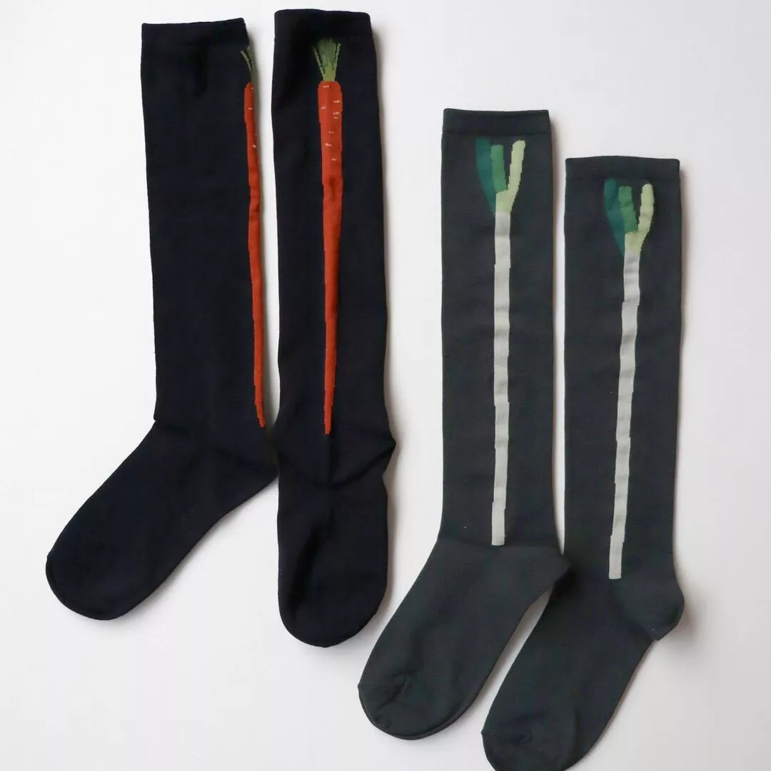 二雙一組～青蔥/紅蘿蔔 長襪