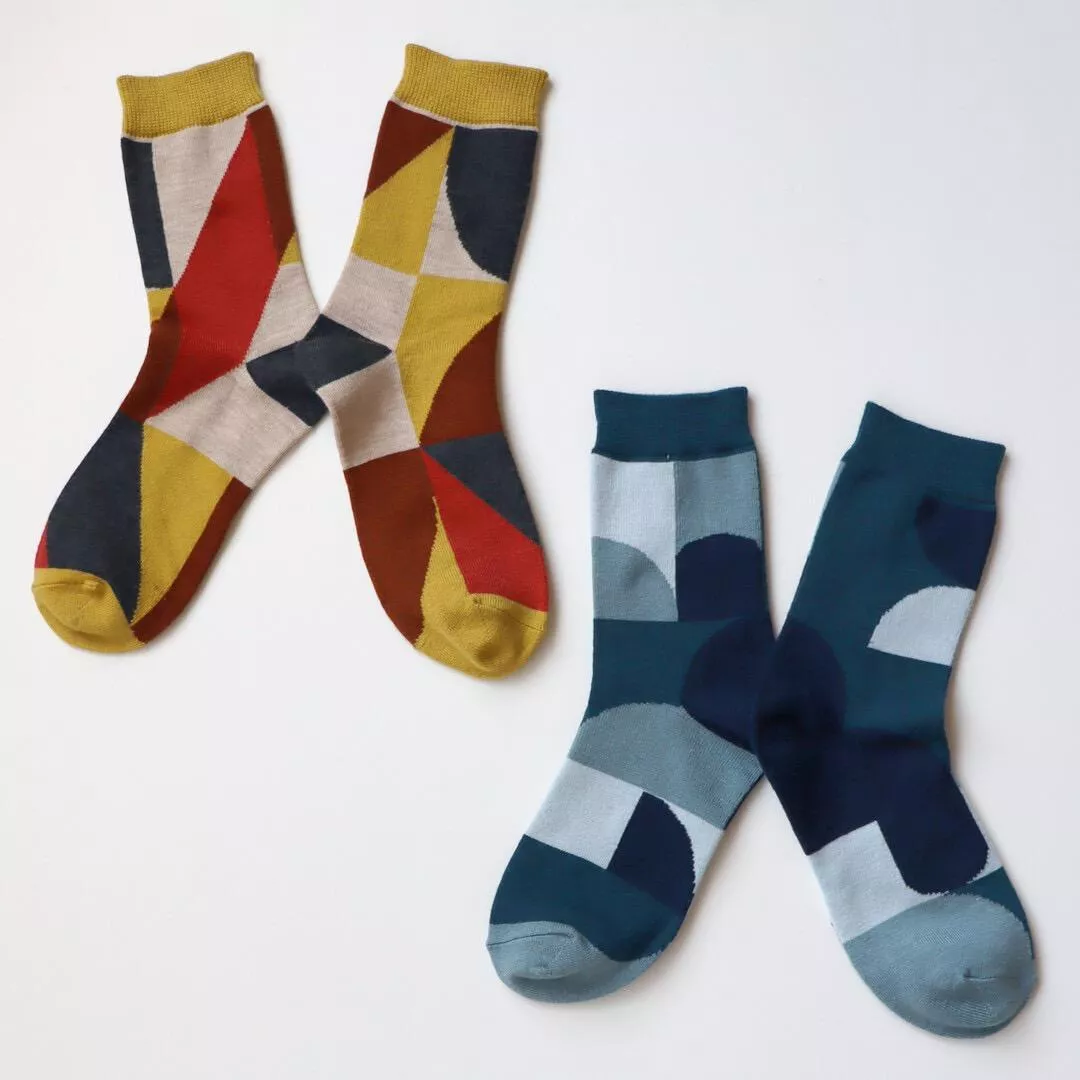 二雙一組~秋冬幾何造型襪