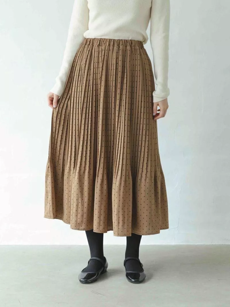 sosotto小圓點壓褶裙