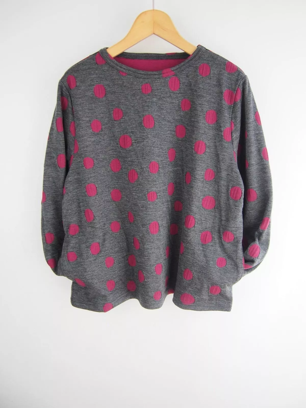 [日本製]雙層圓點提花上衣