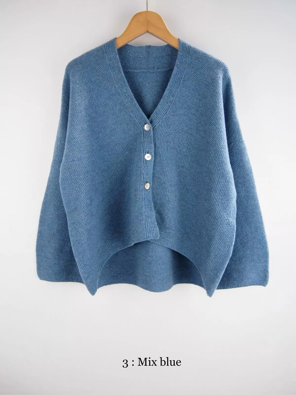 [日本製]美麗諾羊毛開襟衫