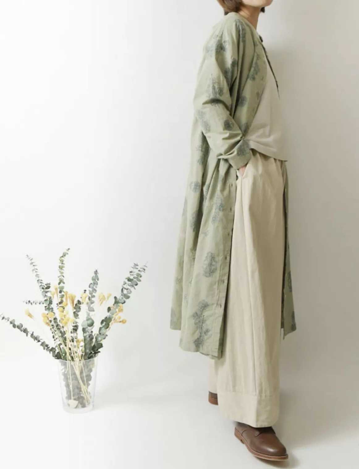 Tukuroi棉麻刺繡洋裝