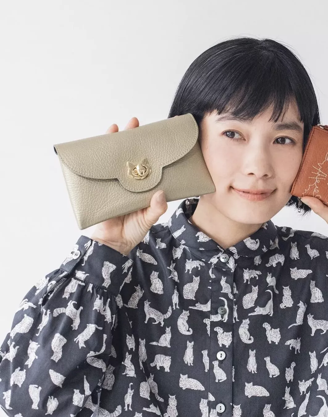 [日本製]真皮貓咪長夾