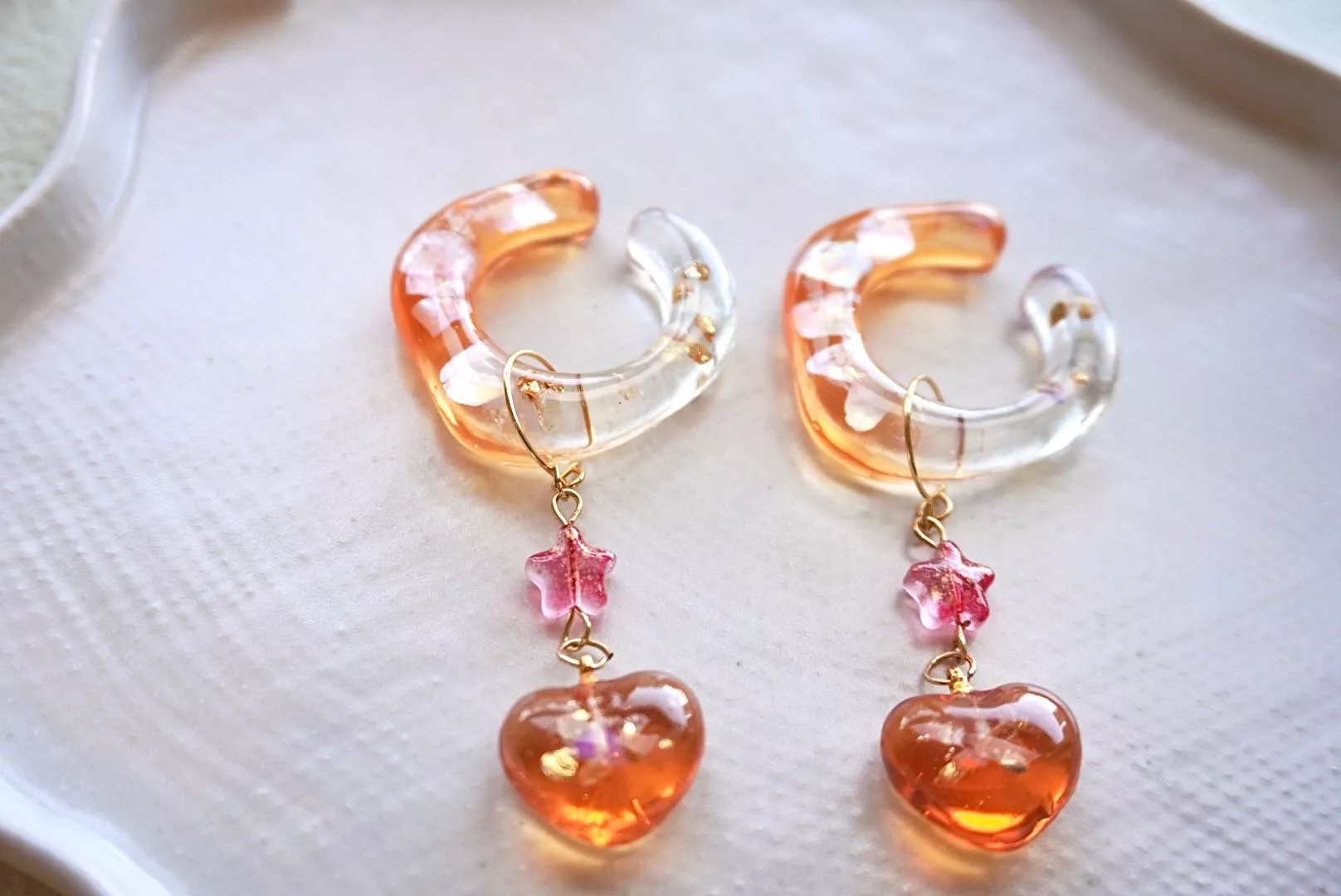 不規則 碎石心（橘紅）