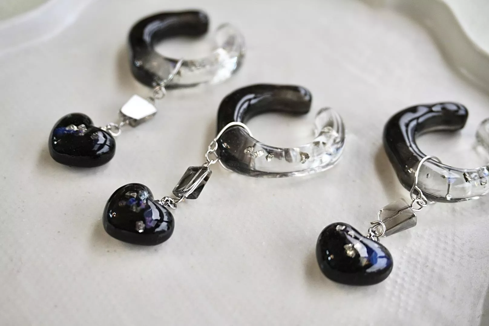 不規則 碎石心（黑）