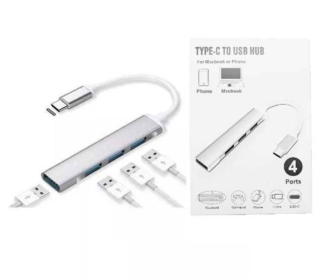 JR｜Type-C 轉四USB3.0 轉接線｜資料傳輸／滑鼠／鍵盤