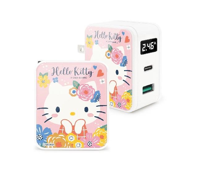 SANRIO｜Hello Kitty 20W PD數顯快充雙孔充電器 1A1C