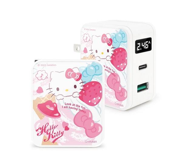 SANRIO｜Hello Kitty 20W PD數顯快充雙孔充電器 1A1C