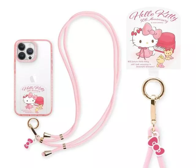 SANRIO｜Hello Kitty 公仔吊飾扣環長背帶
