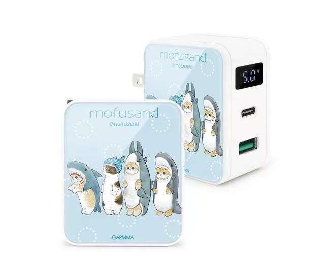 貓福珊迪｜ 20W PD數顯快充雙孔充電器 1A1C