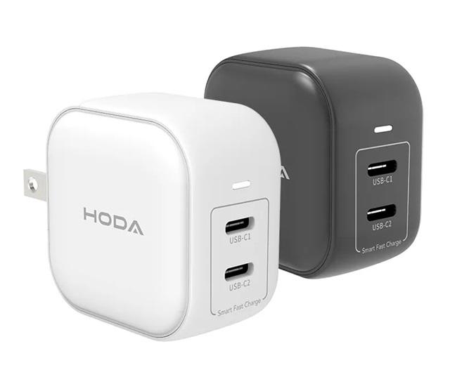 HODA｜GaN 雙孔USB-C 45W 充電器