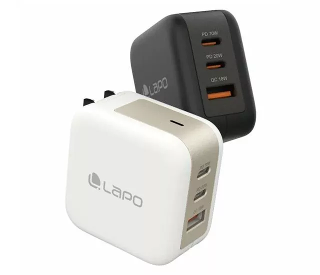 LAPO｜GaN 70W三孔快充氮化鎵電源供應器