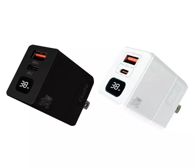 Wephone｜38W 數顯1A1C 氮化鎵二孔電源供應器