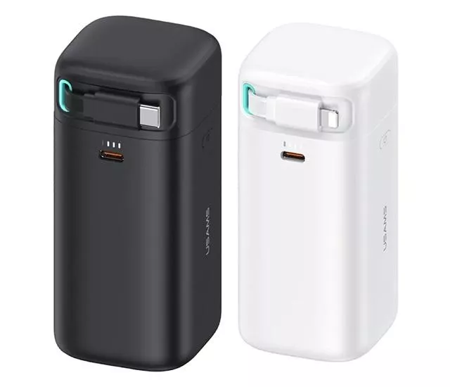 量批∥USAMS ｜PD45W 多功能雙輸出Type-C磁吸收納線行動電源 18000mAh