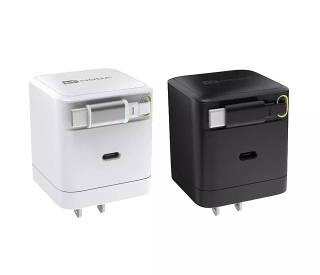 HODA｜65W GaN氮化鎵自帶伸縮線電源供應器