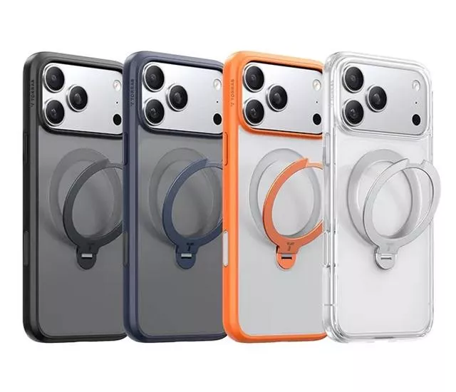 量批∥TORRAS｜Ostand Spin Magnetic 相機按鍵旋轉支架防摔手機殼 for iPhone 17