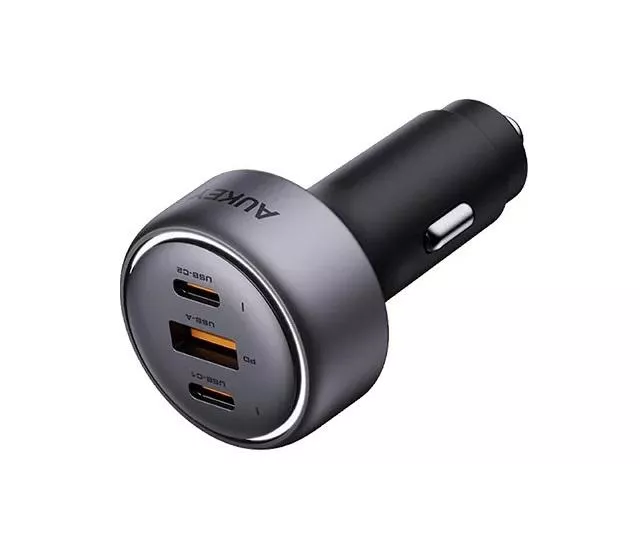 量批∥AUKEY｜3孔66W 100W 165W PD快充車用充電器／點菸器 【附C-C 140W線】