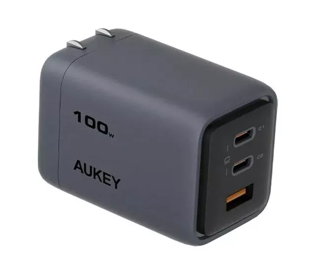 量批∥AUKEY｜Comet Mix3 100W PA-C5 Type-C 氮化鎵三孔PD快充充電器