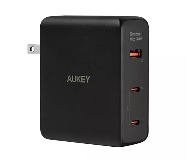 量批∥AUKEY｜Omnia II Mix 140W 氮化鎵PD快充充電器 PA-B7O
