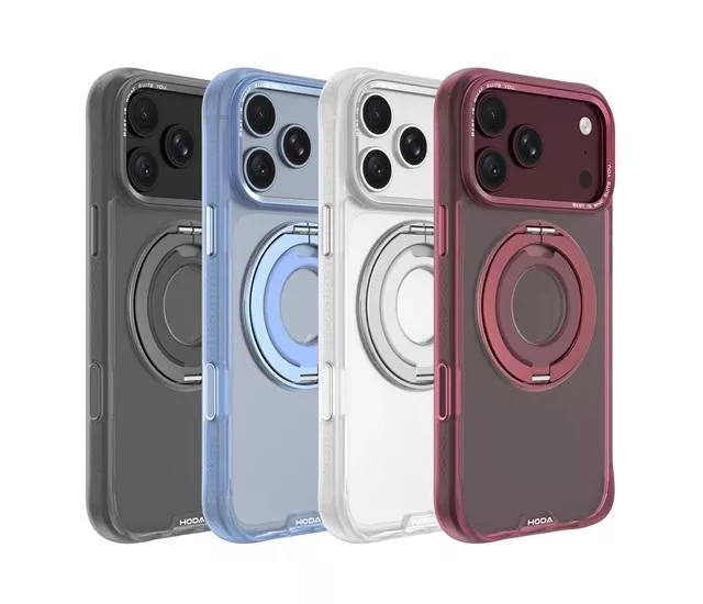 HODA｜MagSafe 柔石雙環支架磁吸防摔殼 iPhone 18 / 17 相機按鍵