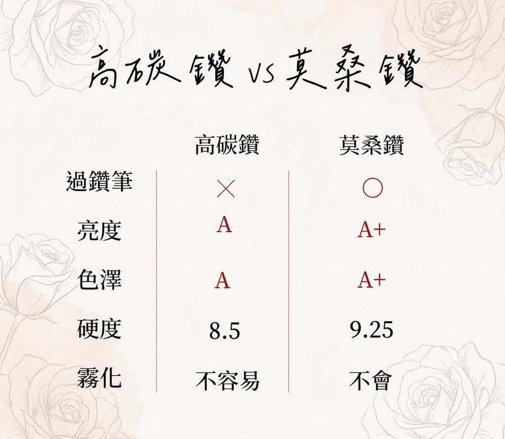 莫桑鑽VS高碳鑽