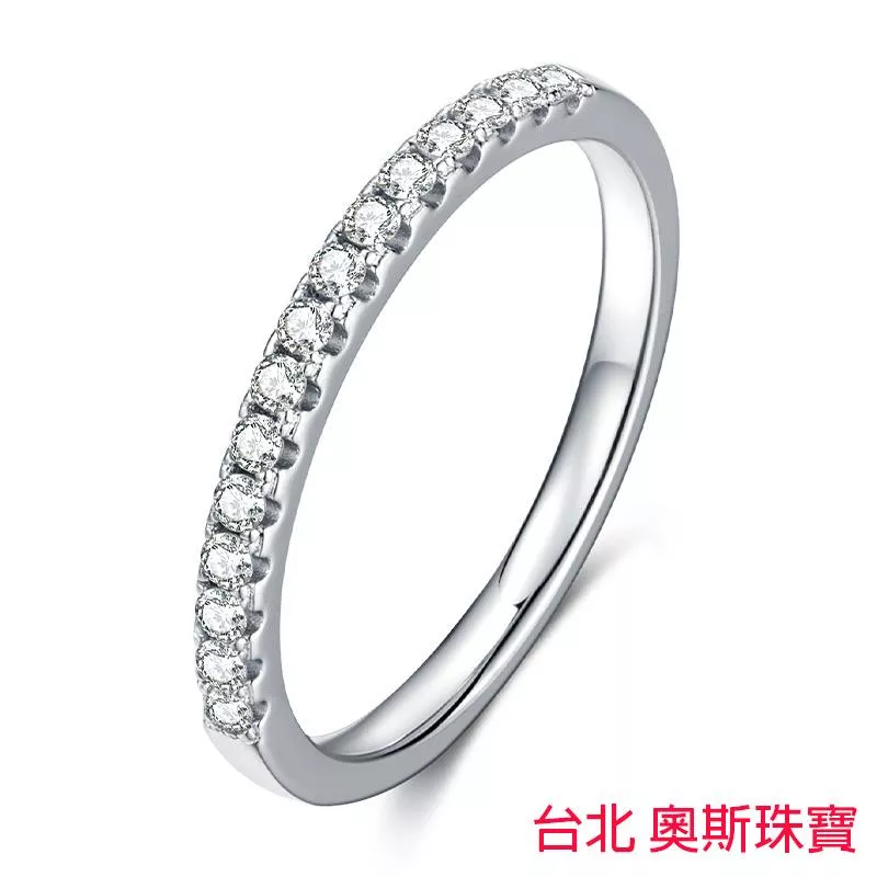 莫桑石 莫桑鑽 單排女線戒 台北門市 客製化訂製白金