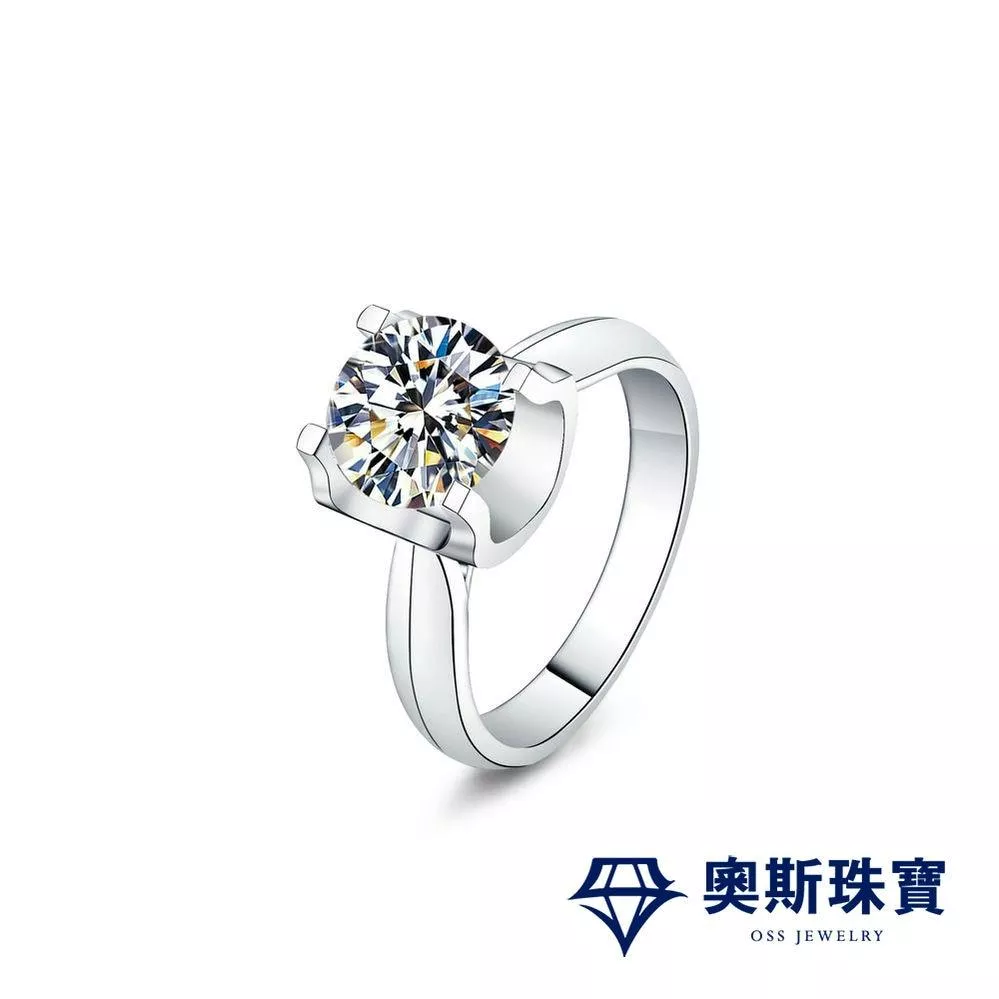 莫桑石 莫桑鑽 0.5-2牛頭麗緻女鑽戒 台北門市 客製化訂製白金