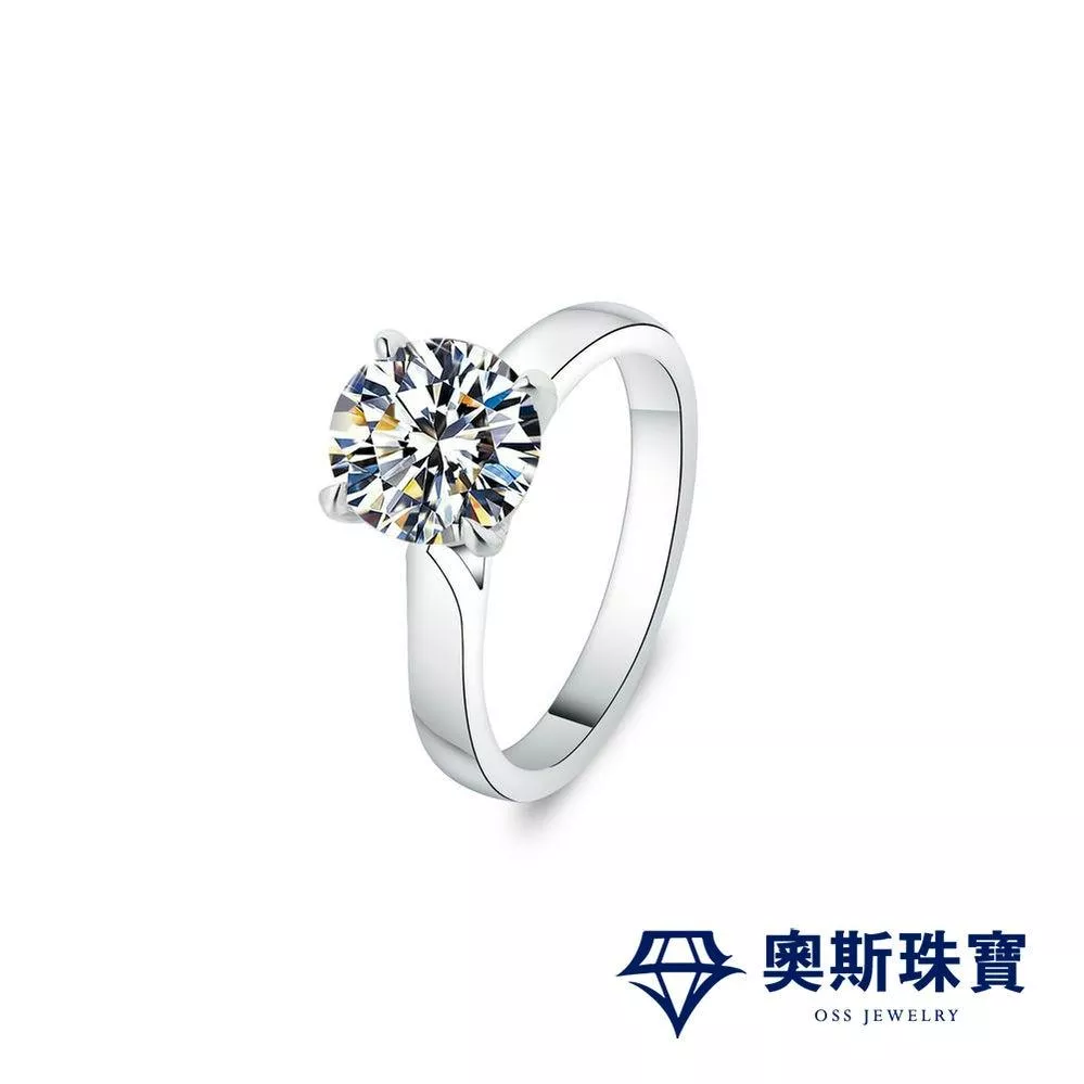 莫桑石 莫桑鑽 0.6-3四爪女鑽戒 台北門市 客製化訂製白金