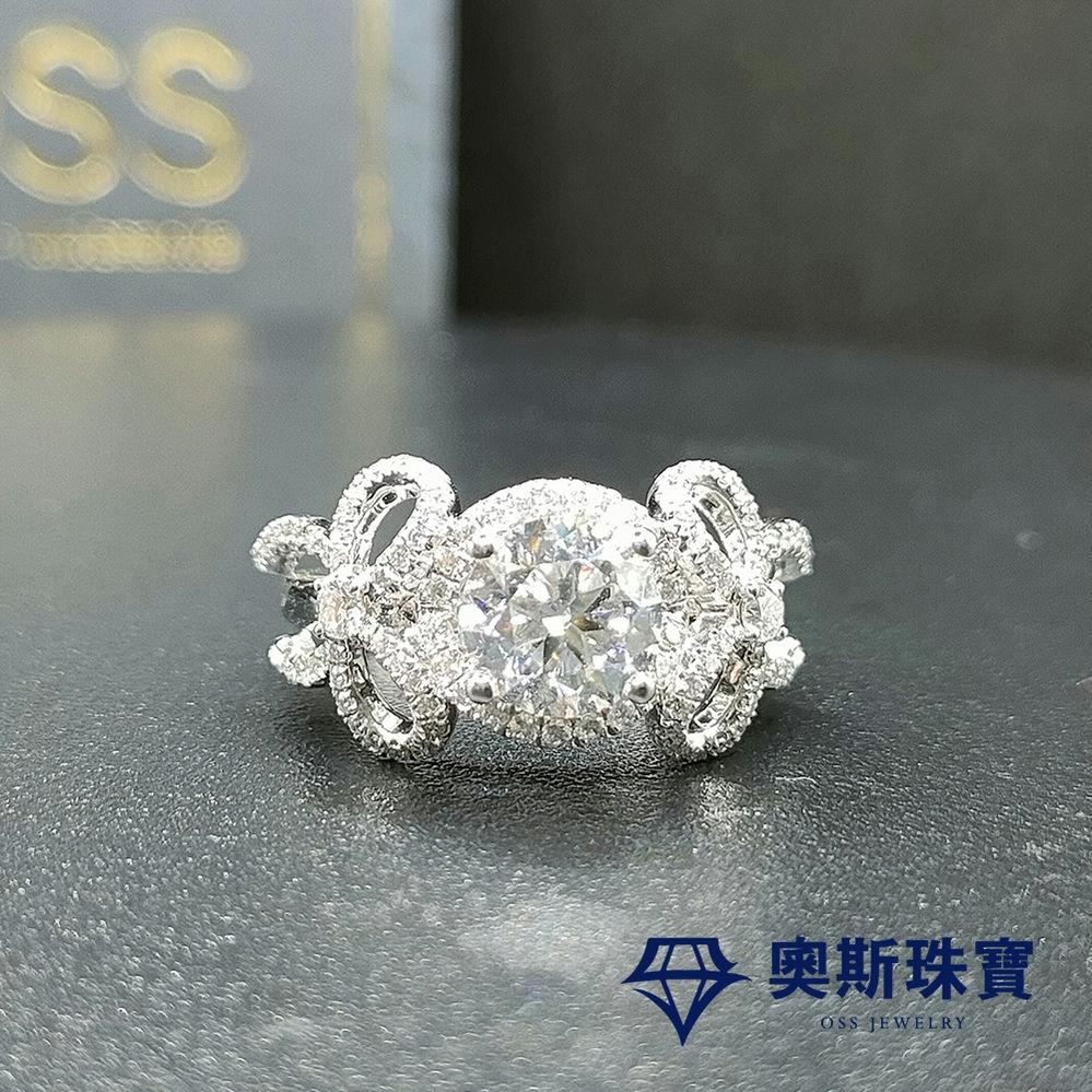 莫桑石 莫桑鑽 1-3克拉蝴蝶結女鑽戒 台北門市 客製化訂製白金