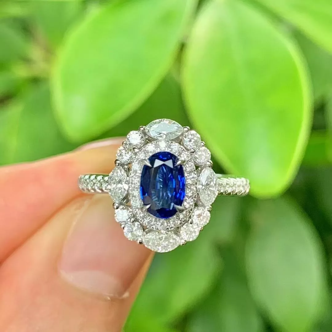 台北奧斯珠寶 1.01ct 無燒皇家藍寶石戒指