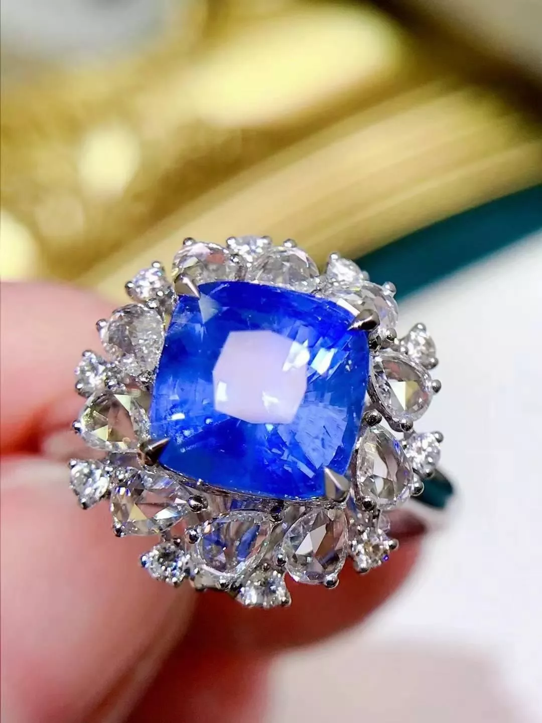 無燒矢車菊戒指&吊墜兩用款（不含項鍊）藍寶石4.12ct