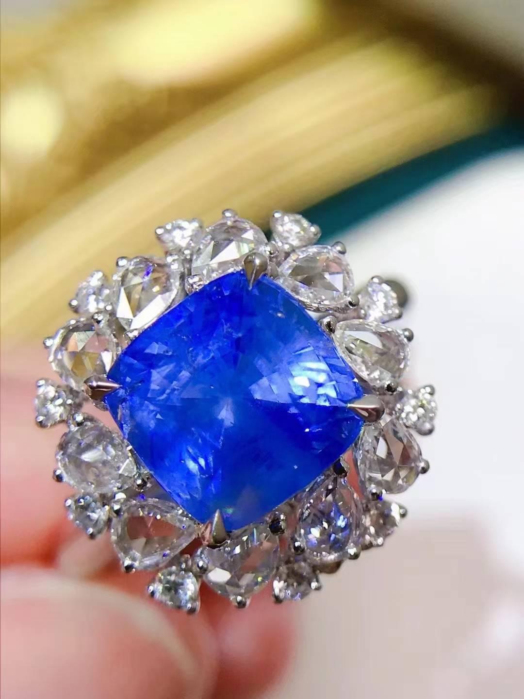 無燒矢車菊戒指&吊墜兩用款（不含項鍊）藍寶石4.12ct