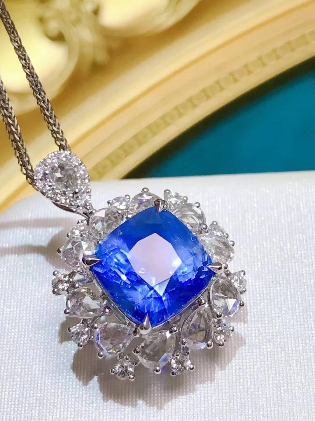 無燒矢車菊戒指&吊墜兩用款（不含項鍊）藍寶石4.12ct
