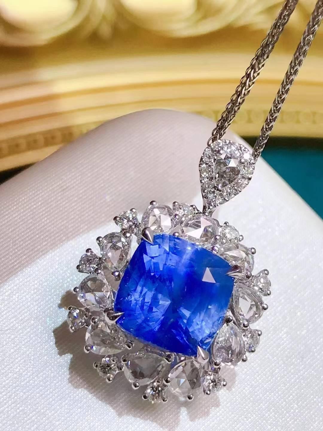 無燒矢車菊戒指&吊墜兩用款（不含項鍊）藍寶石4.12ct