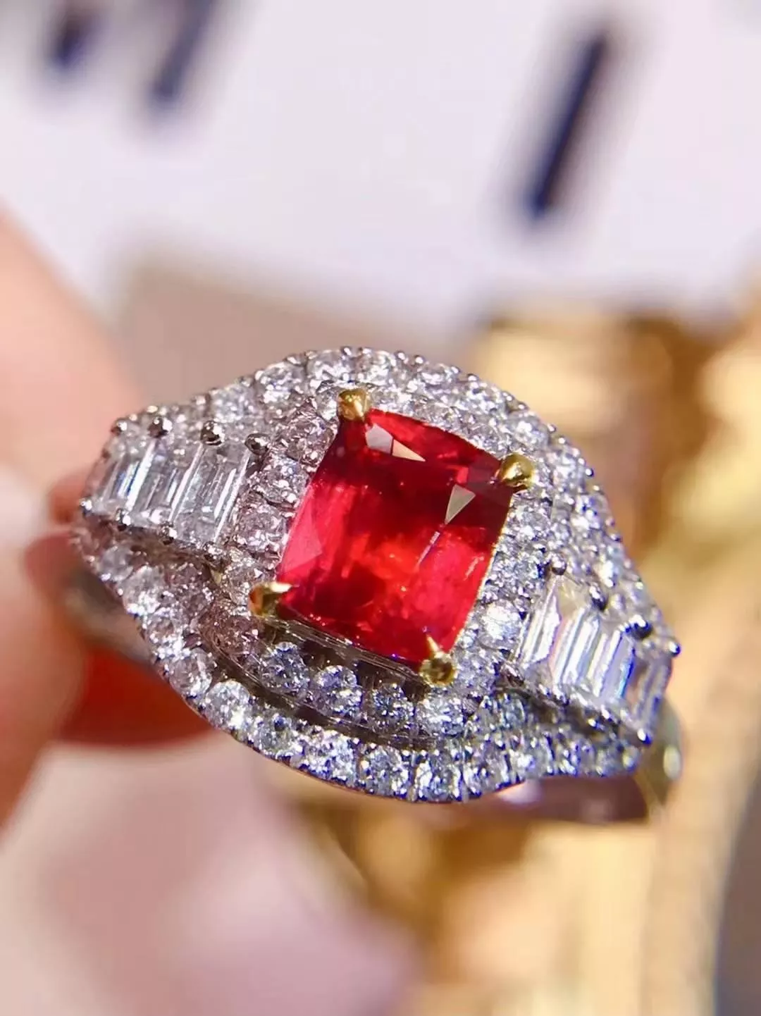 無燒紅寶石戒指💍紅寶1.02ct