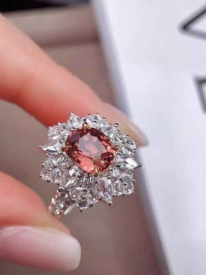 絕美無燒帕帕拉恰石兩戴款