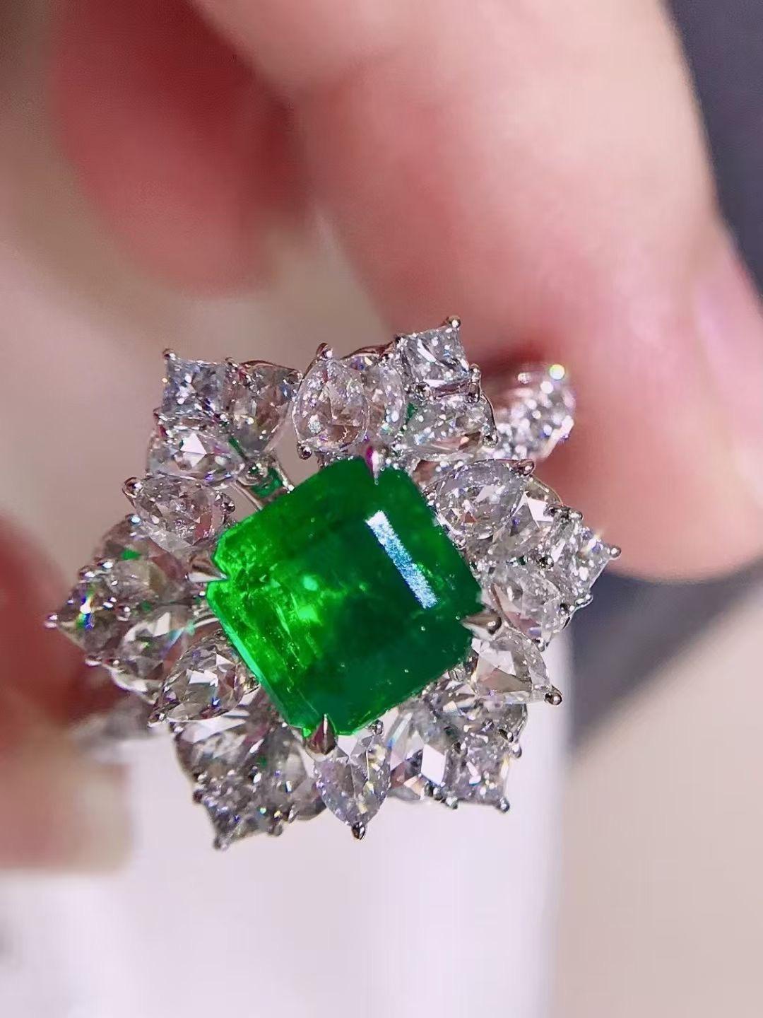 阿富汗潘傑希爾祖母綠戒指💍 主石 1.4 克拉
