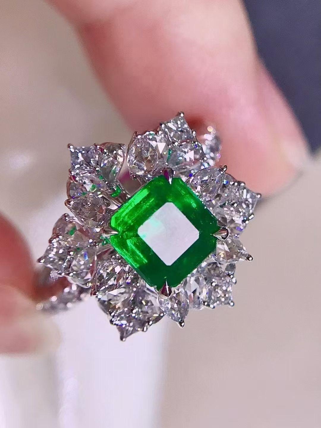 阿富汗潘傑希爾祖母綠戒指💍 主石 1.4 克拉
