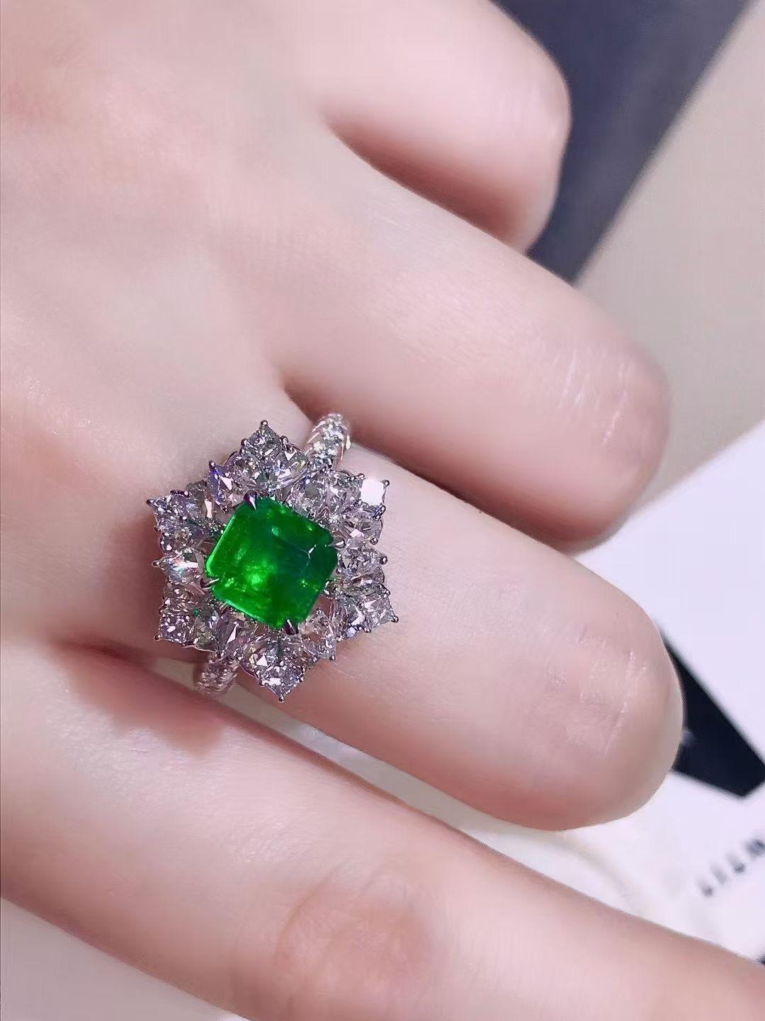 阿富汗潘傑希爾祖母綠戒指💍 主石 1.4 克拉