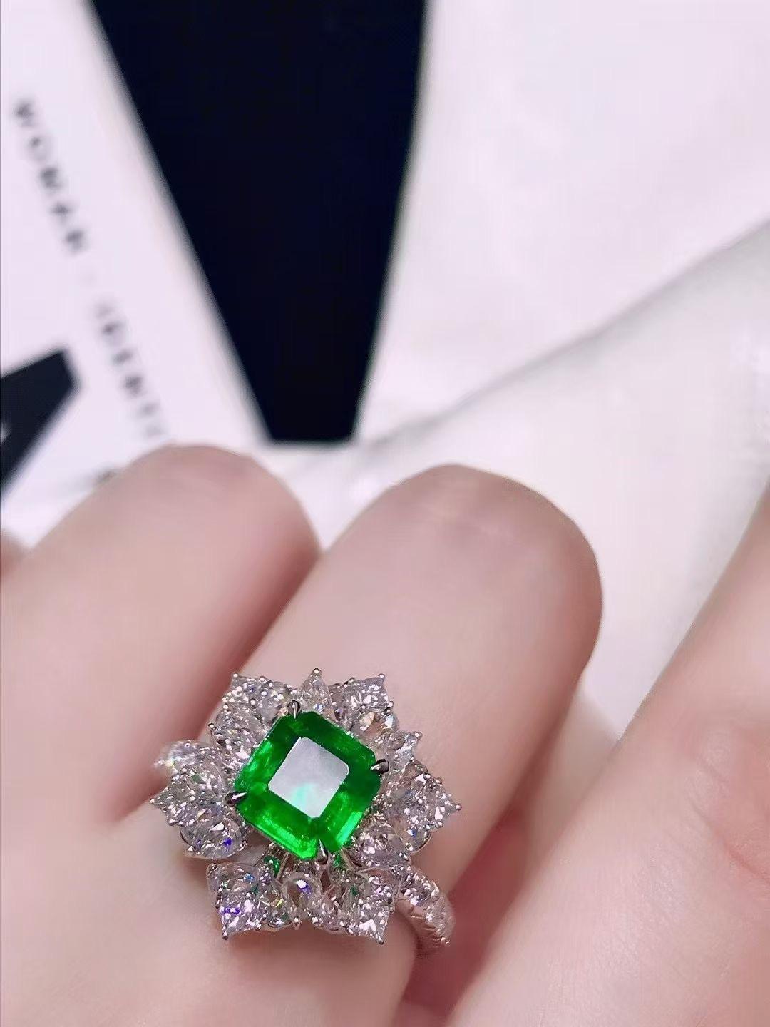 阿富汗潘傑希爾祖母綠戒指💍 主石 1.4 克拉