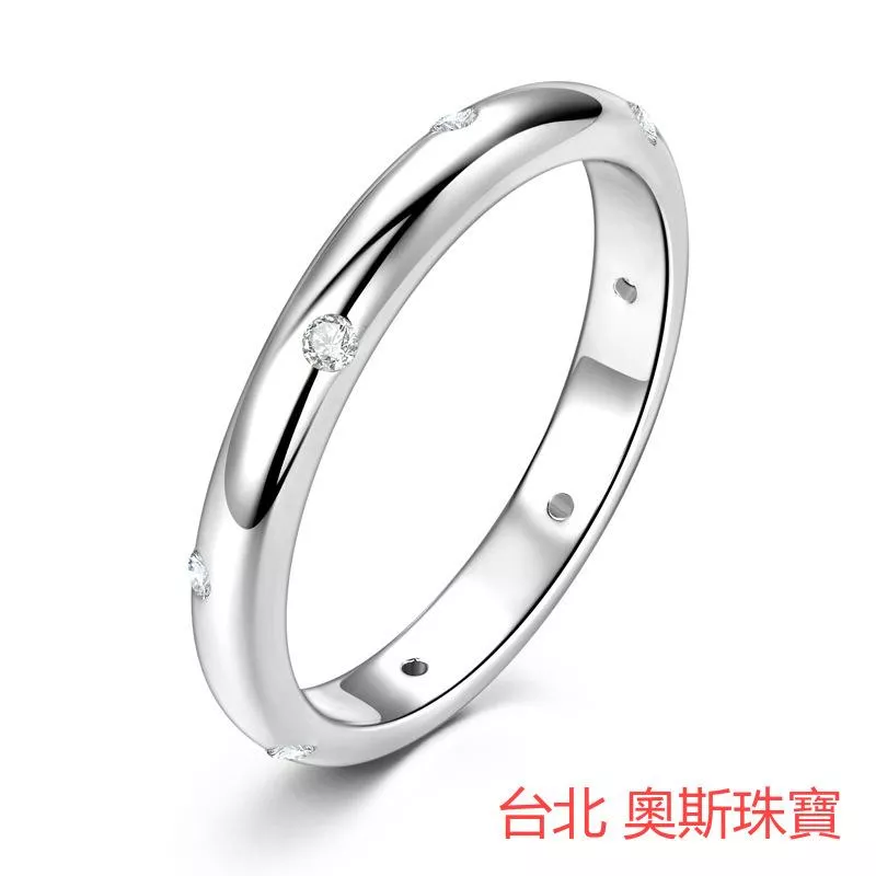 莫桑石 莫桑鑽 滿天星素戒女鑽戒 台北門市 客製化訂製白金