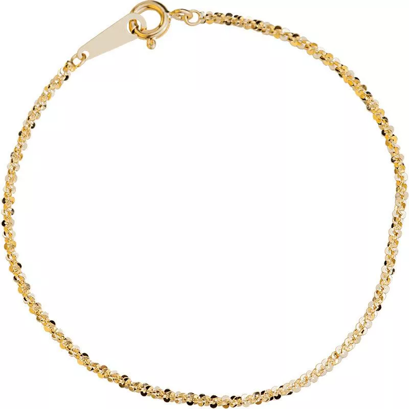 14K金手鍊 素金花菜鏈 台北門市 黃金珠寶首飾